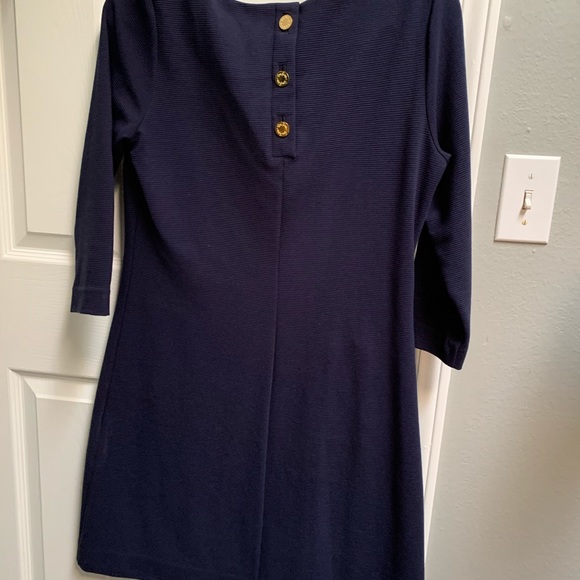 Lilly Pulitzer Navy 3 Quarter Sleeve Dress - Picture 4 of 4